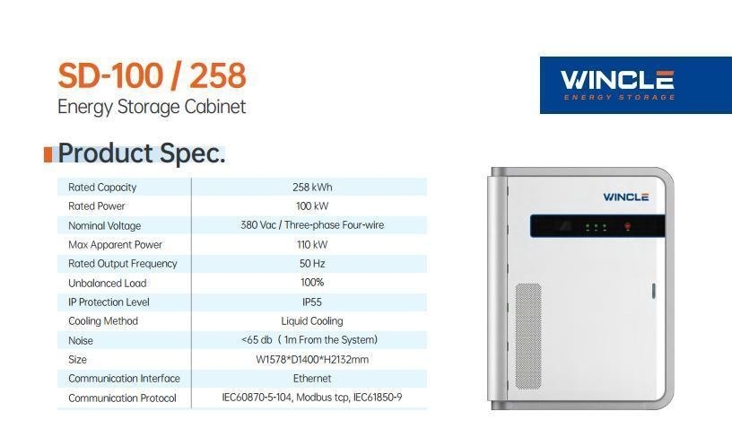 LiFePO4 Батарея Коммерческая система хранения энергии All-in-One 100 кВт-120 кВт AC охлаждение